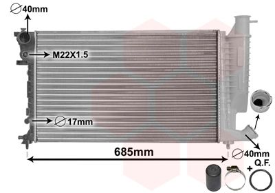 VAN WEZEL Radiators, Motora dzesēšanas sistēma 09002157